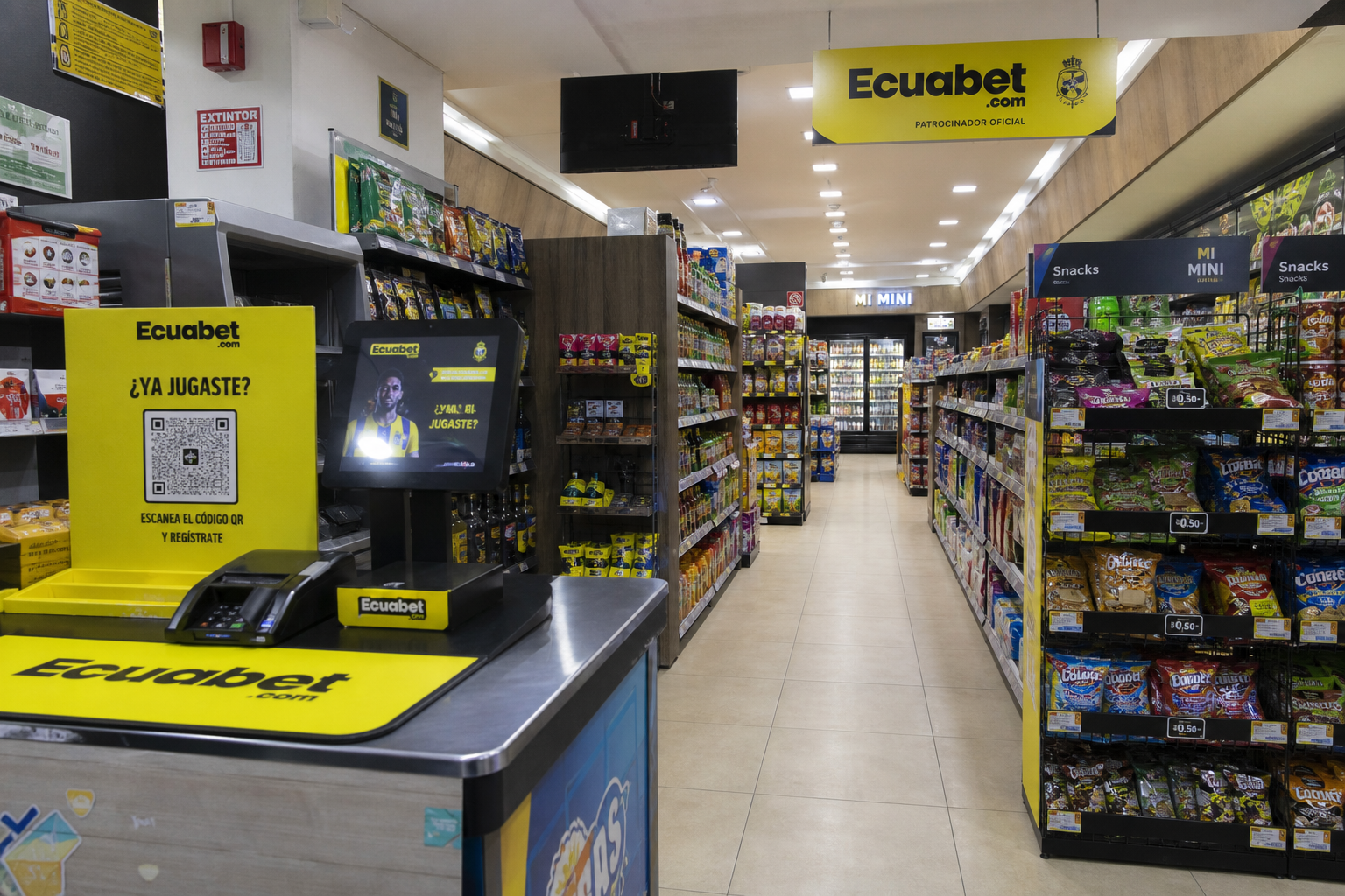 Modelo de Mini Market como punto de venta Ecuabet
